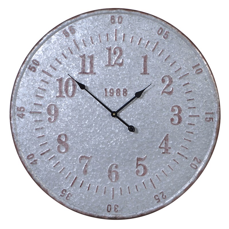 Grey metal wall clock(90 x 90cm)