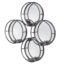 Mirror circles Candle Holder