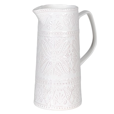 White pattern jug (H:240mm x D:105mm)