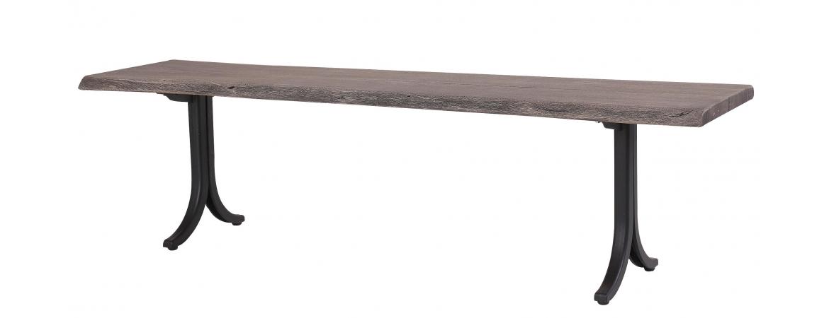 Sandblasted Grey Casting Bench (H:81.5cm x W:55.5cm x Depth:246cm)