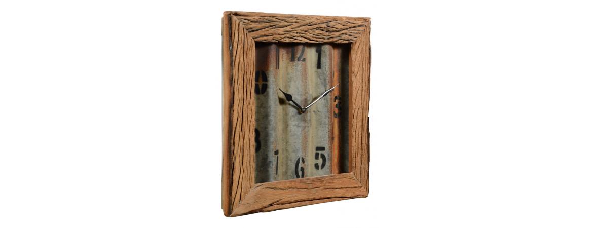 Iron Corrugated Sheet Clock( 37 X 37cm)