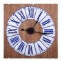 wood in blue clock