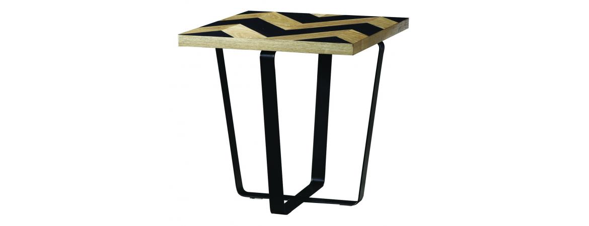 Harlow Black Wave Collection End Table (H:60cm x W:60cm x D:60cm)