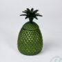 GREEN GLASS PINEAPPLE JAR