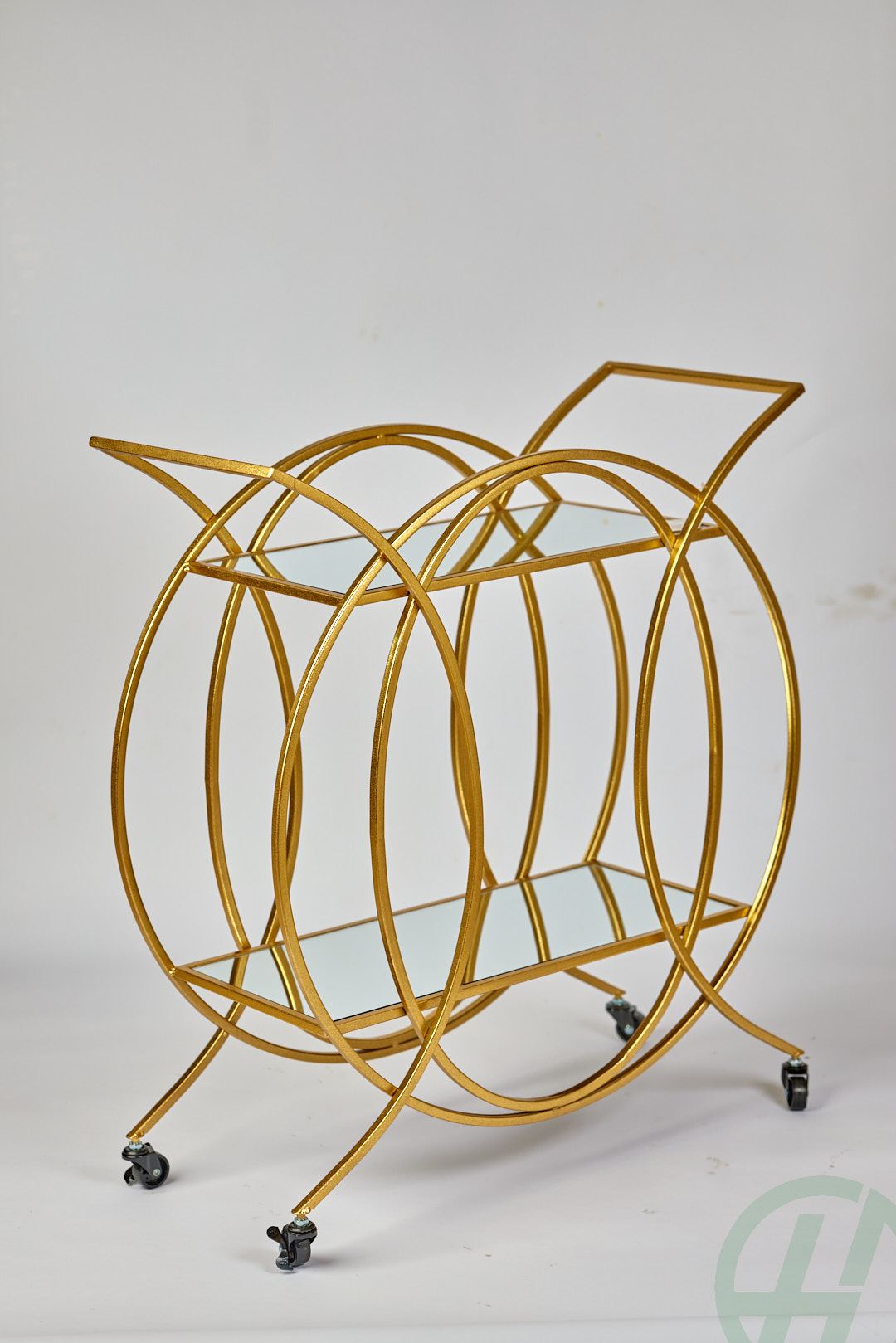 GOLD RING 2 TIER TROLLEY/Height 790mm Width 340mm Length 730mm