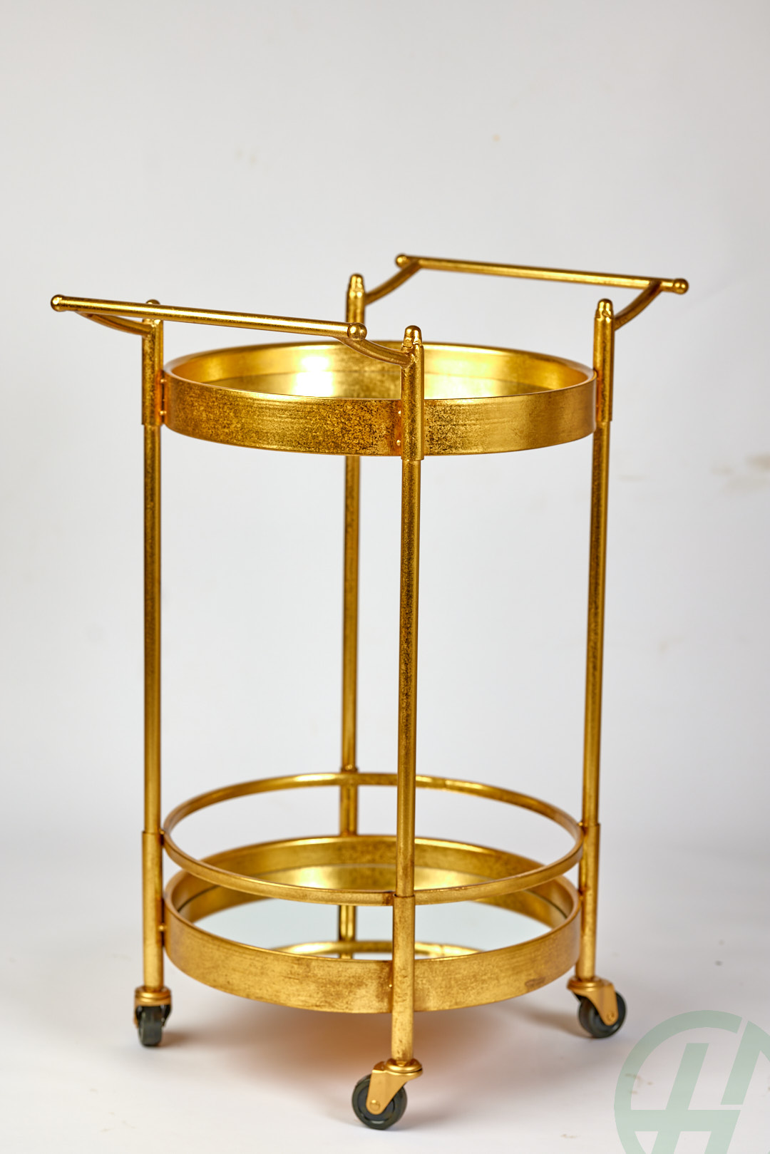 GOLD/MIRROR TROLLEY/Height 705mm Width 425mm Length 540mm