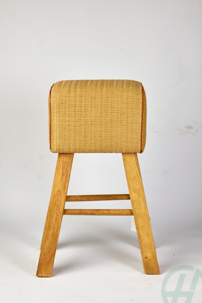 TALL RATTAN POMMEL BAR STOOL