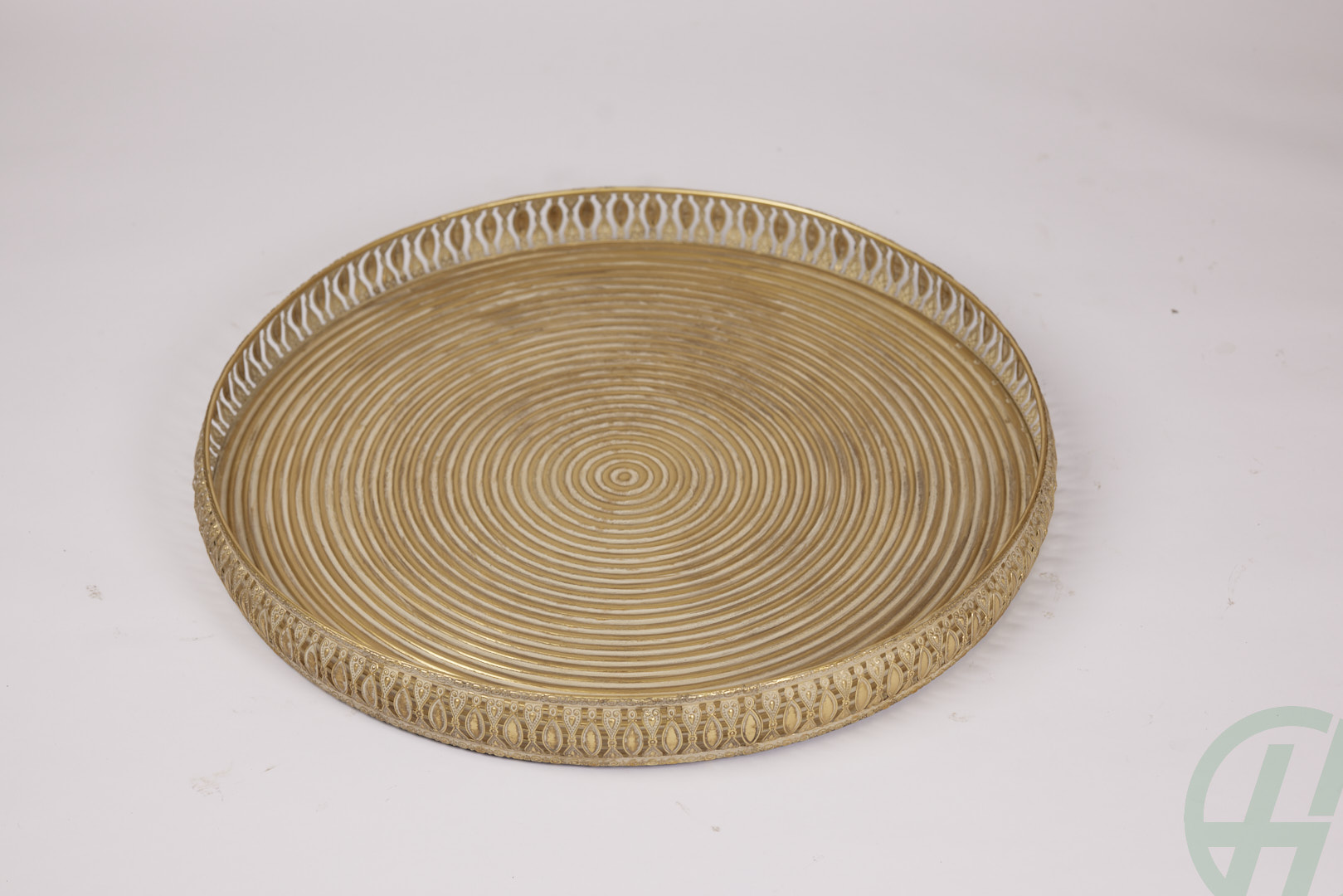 Large Round Filigree Tray/Height 72mm Width 648mm Length 614mm