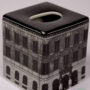 BLACK - WHITE WINDOW TISSUE BOX