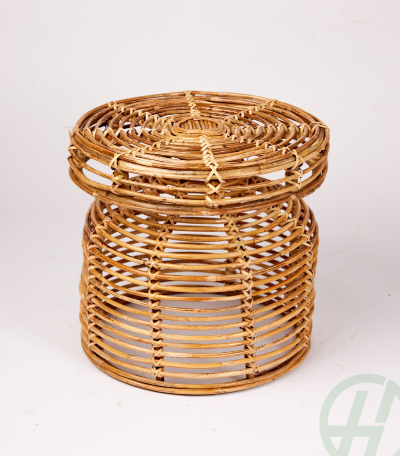 Cane Round Side Table( H: 65 W: 55 D: 55cm)