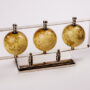 3 Globes On Silver Stand