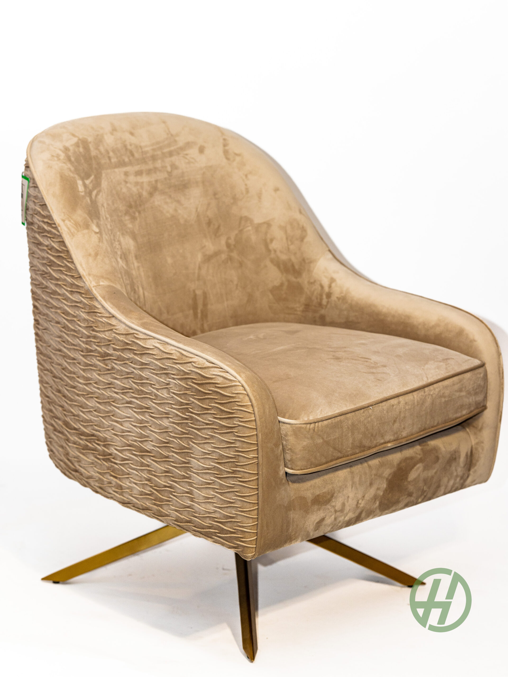 Gold Leg Swivel Chair(H:860 W:690 D:750 mm)