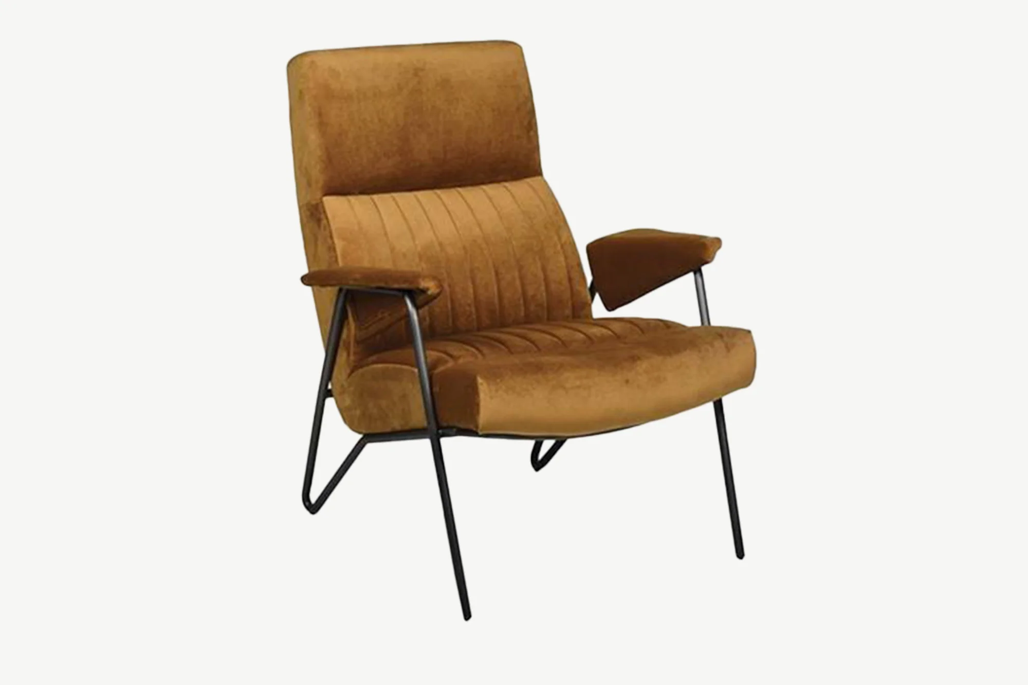 Rivington Ochre Velvet Armchair( H:940 W:800 D:850 mm)