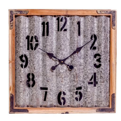 Iron Corrugated Sheet Clock( 38cm x 38cm)