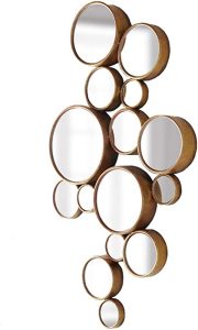Gold Finish 15 Circles Mirror(H: 1700 mm x W: 800 mm x D: 30 mm)