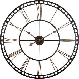 Gold Roman Numerals Metal Wall Clock(1020 mm)