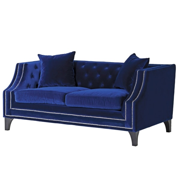 Heath Blue Studded 2 Seater Sofa(H:710 W:1580 D:880 mm.)