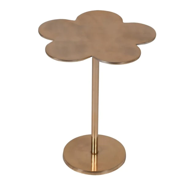 Gold Clover Leaf Side Table(H:51 W:41 D:41cm)