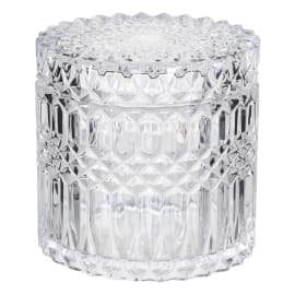 Small Cut Glass Jar with Lid