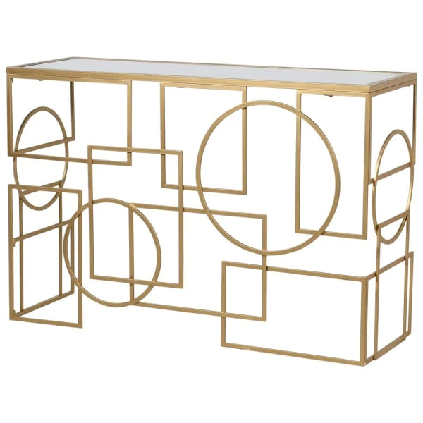 SHAPES MIRROR TOP CONSOLE TABLE