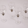 Set of 4 Silver Diamante White Wine Glasses