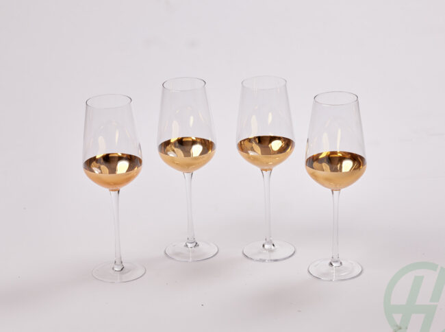 Set of 4 Copper White Wine Glasses