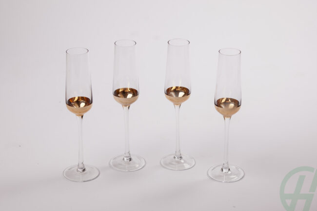 Set of 4 Copper Champagne Glasses