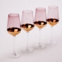 Set of 4 Pink Red Wine Glasses