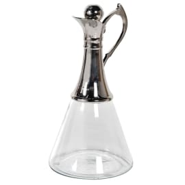 Glass Decanter with Metal Handle