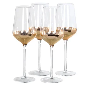 Set of 4 Copper White Wine Glasses
