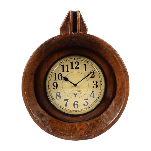 Antique Wooden Bowl Clock( 40x51cm)