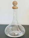 Gold diamante ball top glass decanter(H:27.94 cm ,D: 18.9 cm)