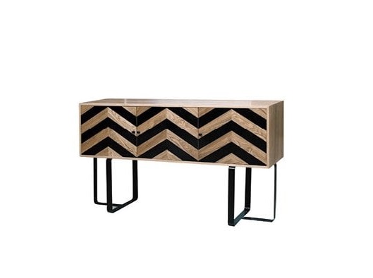 Harlow Black Wave Collection Side Board( 160 x 45 x 91cm)