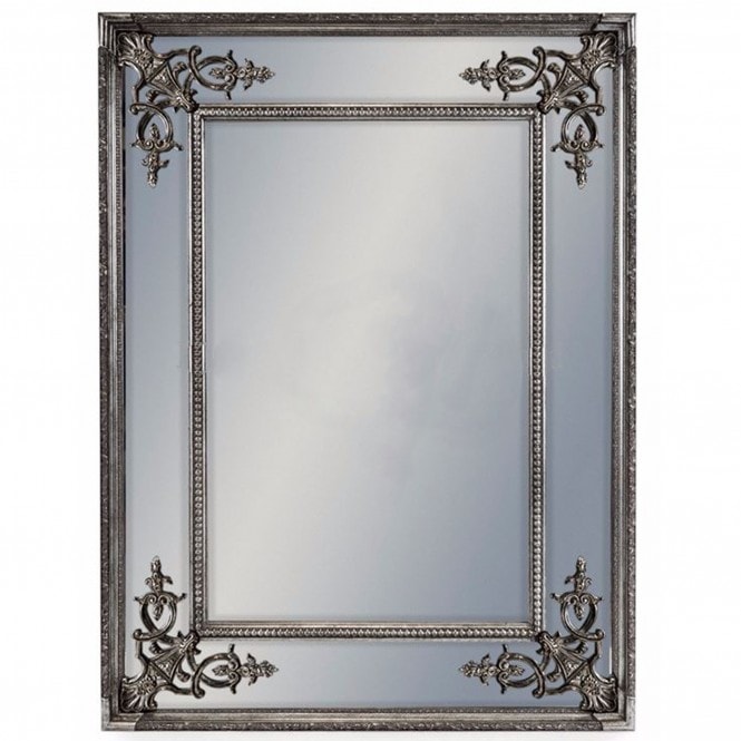 Silver Square French Mirror(H: 120cm W: 88cm D: 6cm)