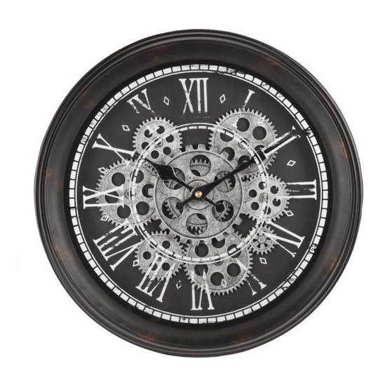 Wall clock with Roman numerals (H:33cm x W:8.5cm)