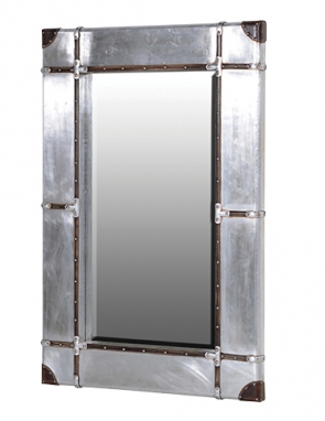 Silver Strapped Frame Mirror (H:1200mm x W:800mm)