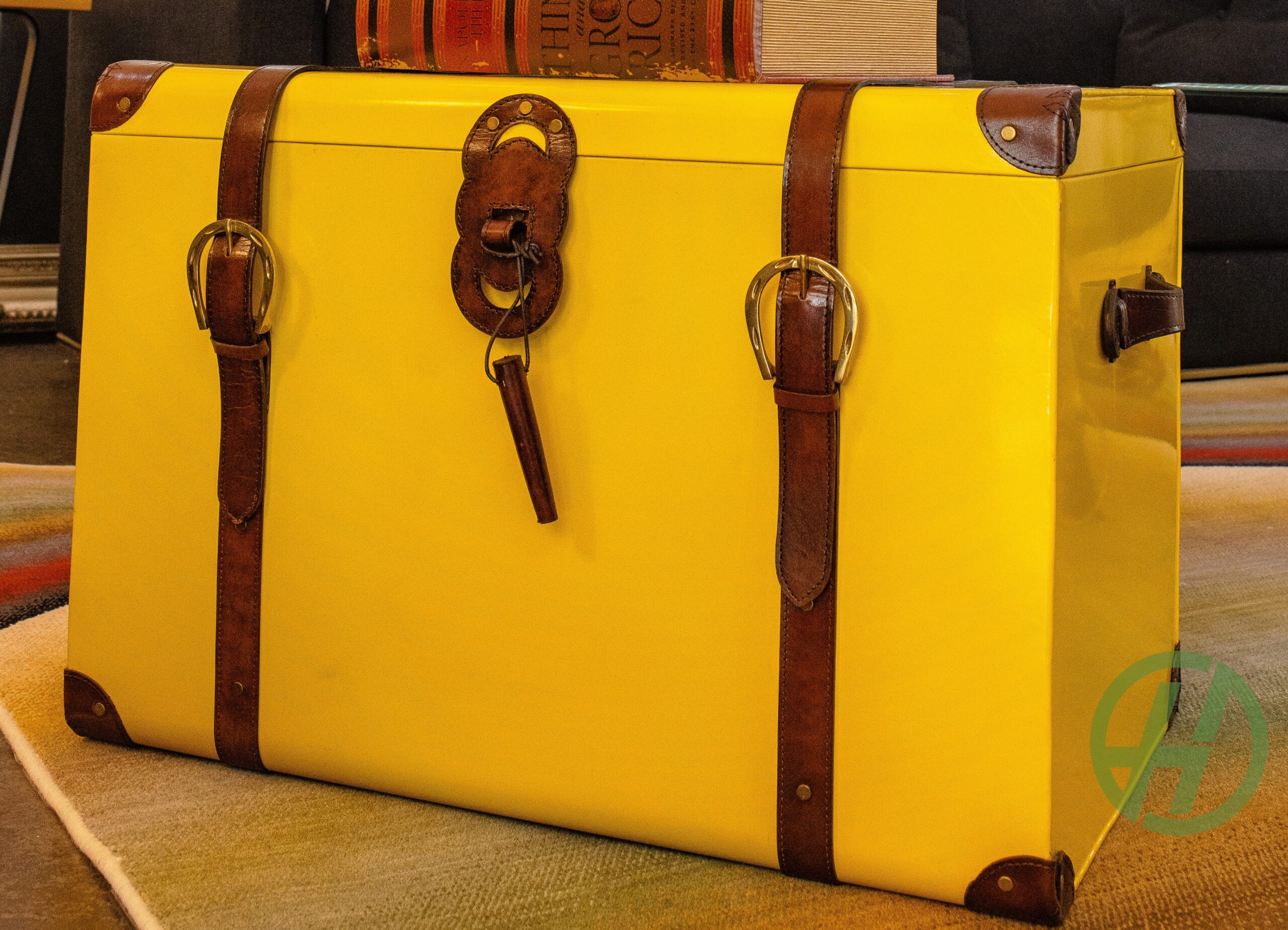 Handcrafted Storage Trunk Yellow Large (H:70cm x W:50cm x D:46cm)