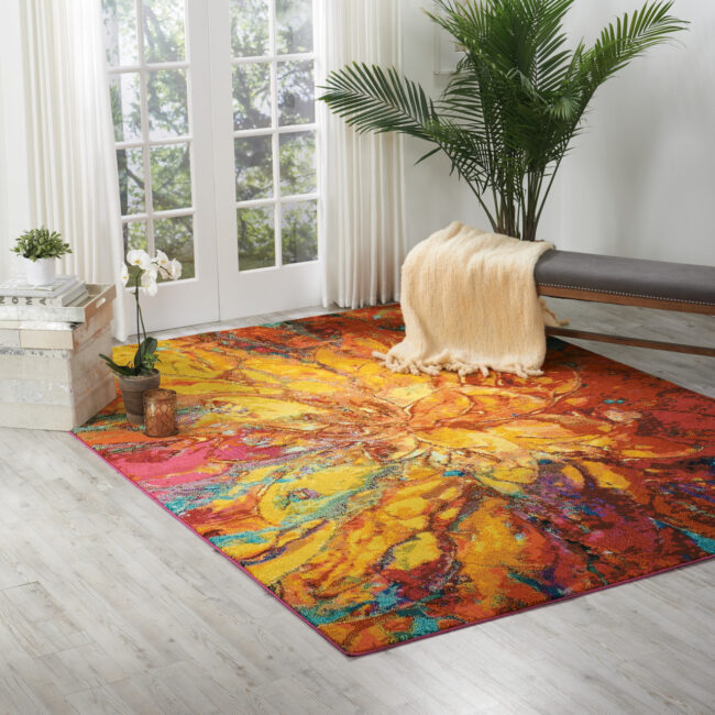 Nourison Celestial CES03 Cayenne Contemporary 4x6 Rug