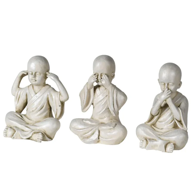 Ceramic No Evil Monks