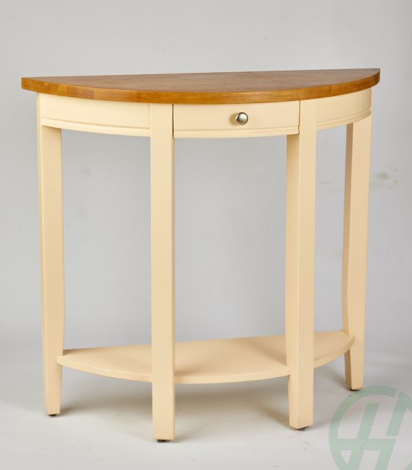 Curved Console Table with Shelf