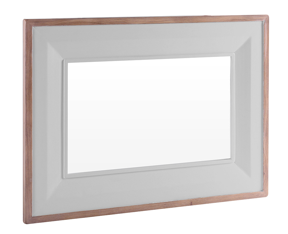 Chalk Grey Oak Mirror ( H:80 x W:110 x D:4cm)