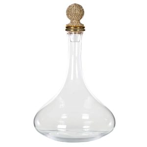 Gold Diamante Bubble Glass Decanter