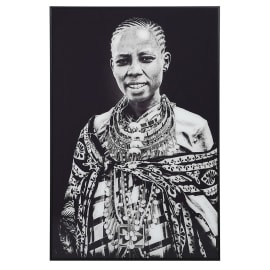 Tribal Woman Framed Picture (H:900mm x W:600mm)