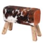 Leather Cowhide Hair Pommel Horse Stool