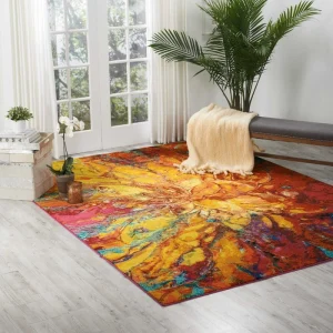 Nourison Celestial CES03 Cayenne Contemporary 4x6 Rug (7.10" x 10.6")