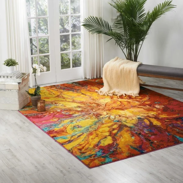 Nourison Celestial CES03 Cayenne Contemporary 4x6 Rug