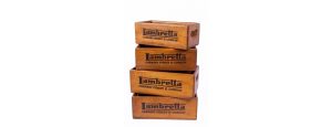 SET OF  4 RECTANGULAR BOXES-LAMBRETTA CARNABY(H32 x W26 x D17cm)
