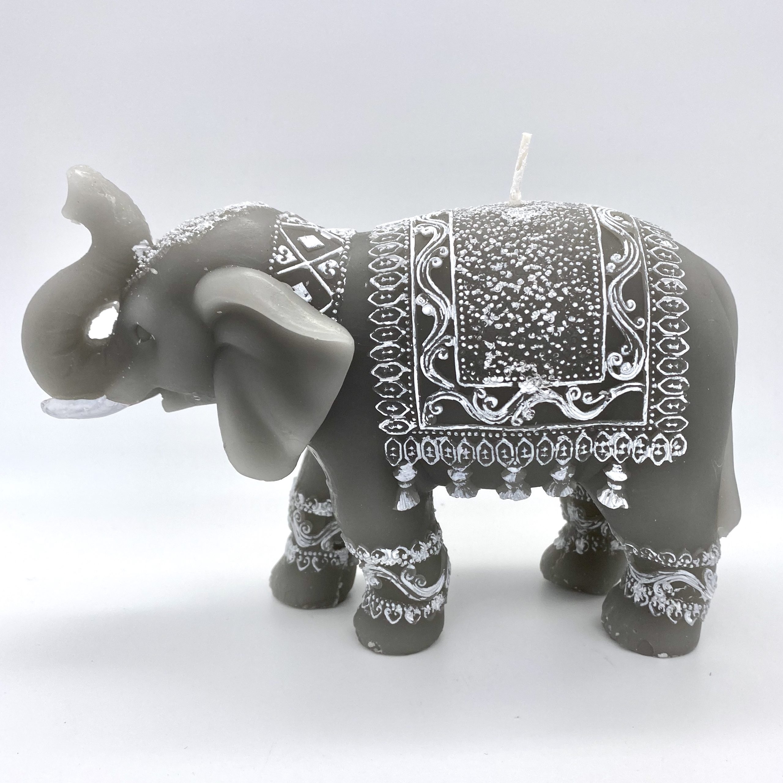 Small Carved Elephant Candle