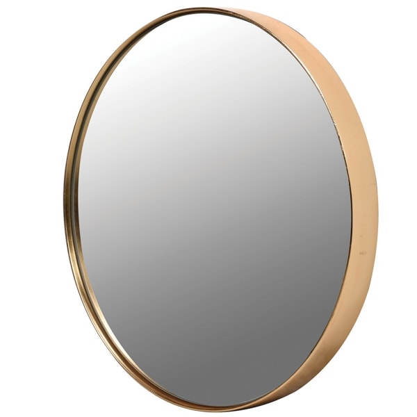 Small Gold Rim Round Mirror (Dia: 41cm)