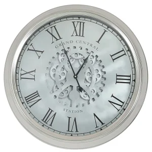 Wall clock with Roman numerals (H:33cm x W:8.5cm)